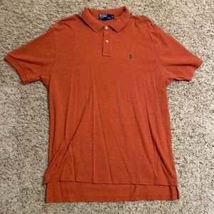 Ralph Lauren Orange Short-Sleeve Polo with Embroidered Pony
